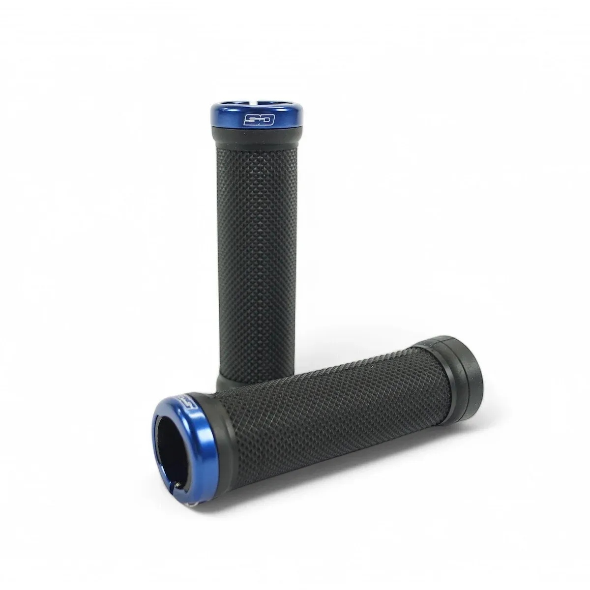 SD Bmx/Mtb Lock On Grip V2 Black/Blue Clamps